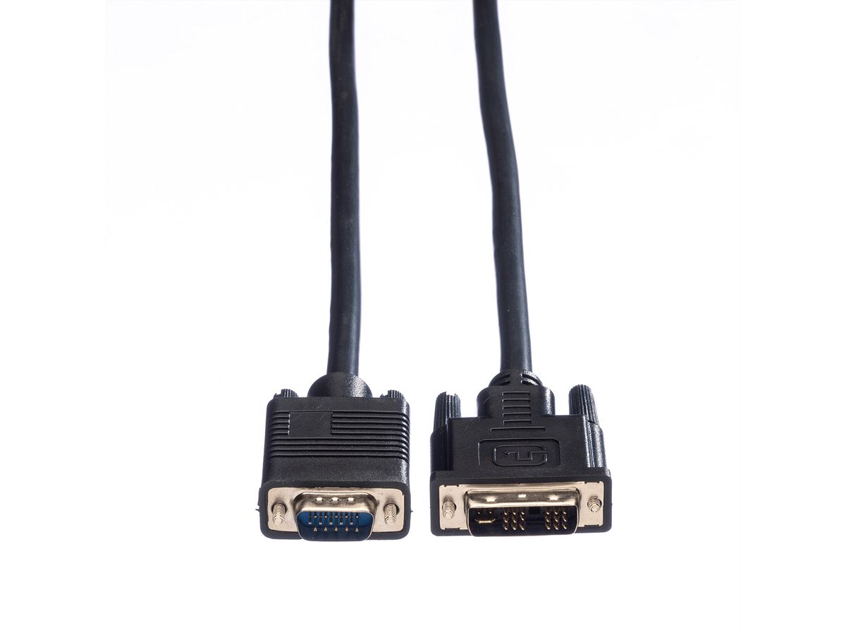 VALUE Monitorkabel DVI(18+5) / VGA M/M, 3 m