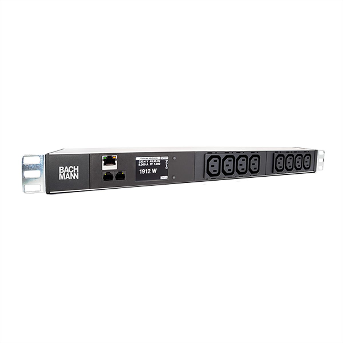 BACHMANN 19 inch 1U BN2000 8xC13, TCP/IP power 2.0m CEE7/7