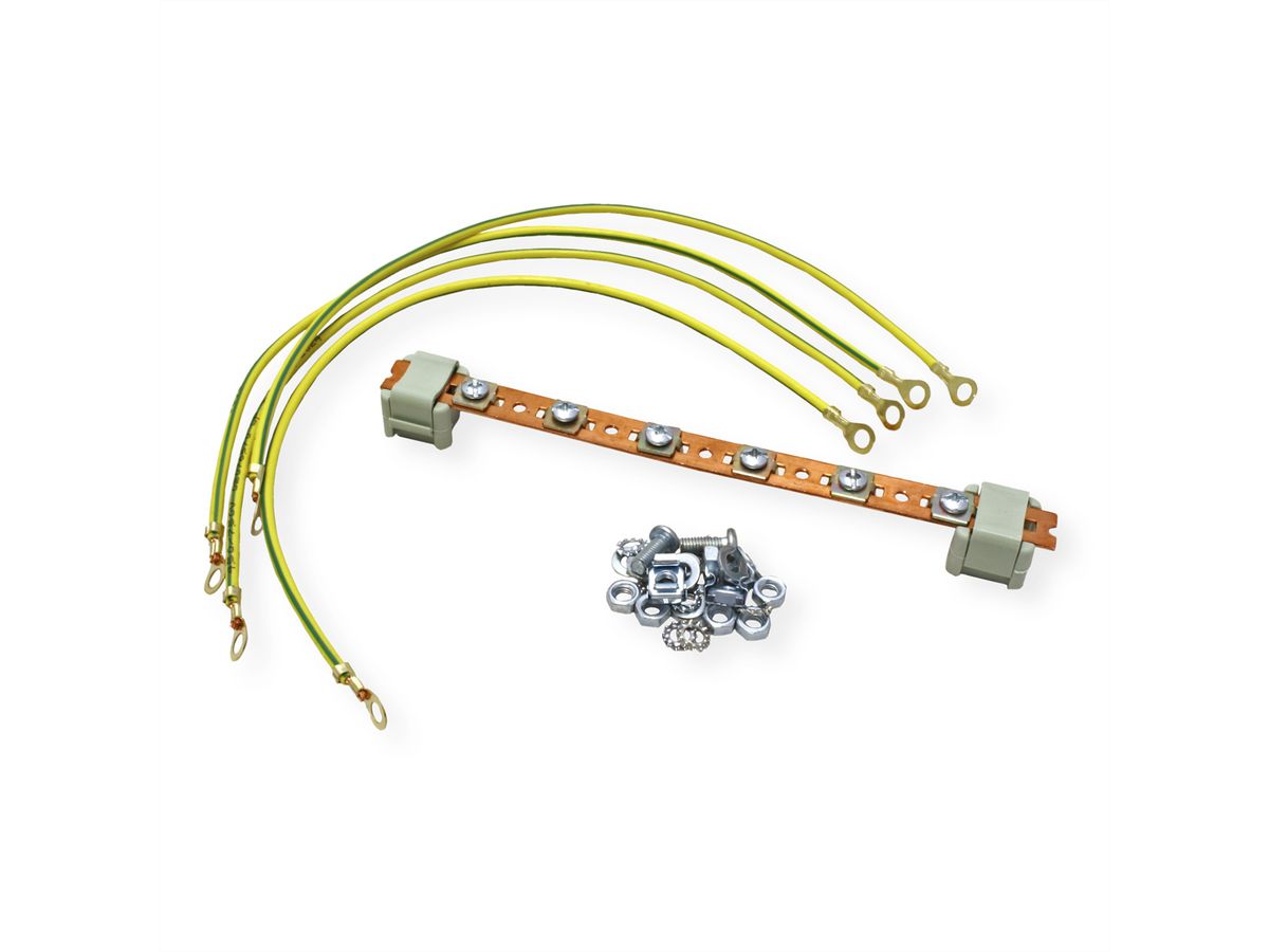 ROLINE potentiaal vereffeningsrail, 220 mm inclusief aardingskabel