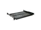 VALUE 19"-Fixed Shelf, 485 x 350mm, max. 25kg, 1U, black