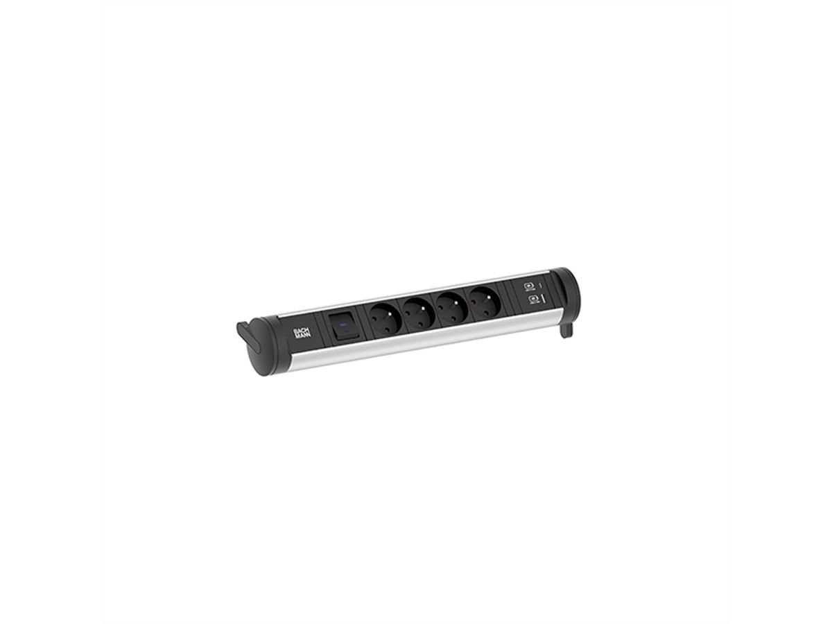 BACHMANN CYCLE Sokkel 4xUTE 1xSchakelaar 1xUSB A/C 22W 0,2m GST18