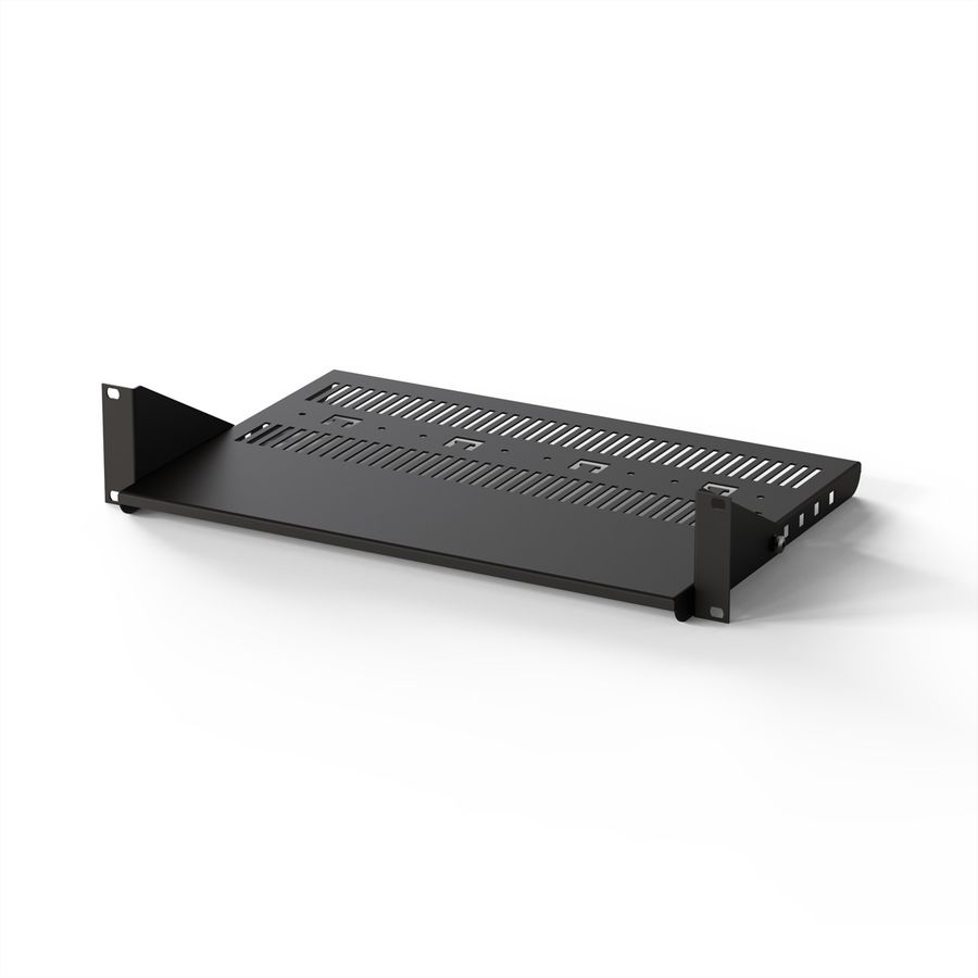 SCHROFF 19" Equipment Shelf, Depth-Adjustable, 430W 400D, RAL 7021