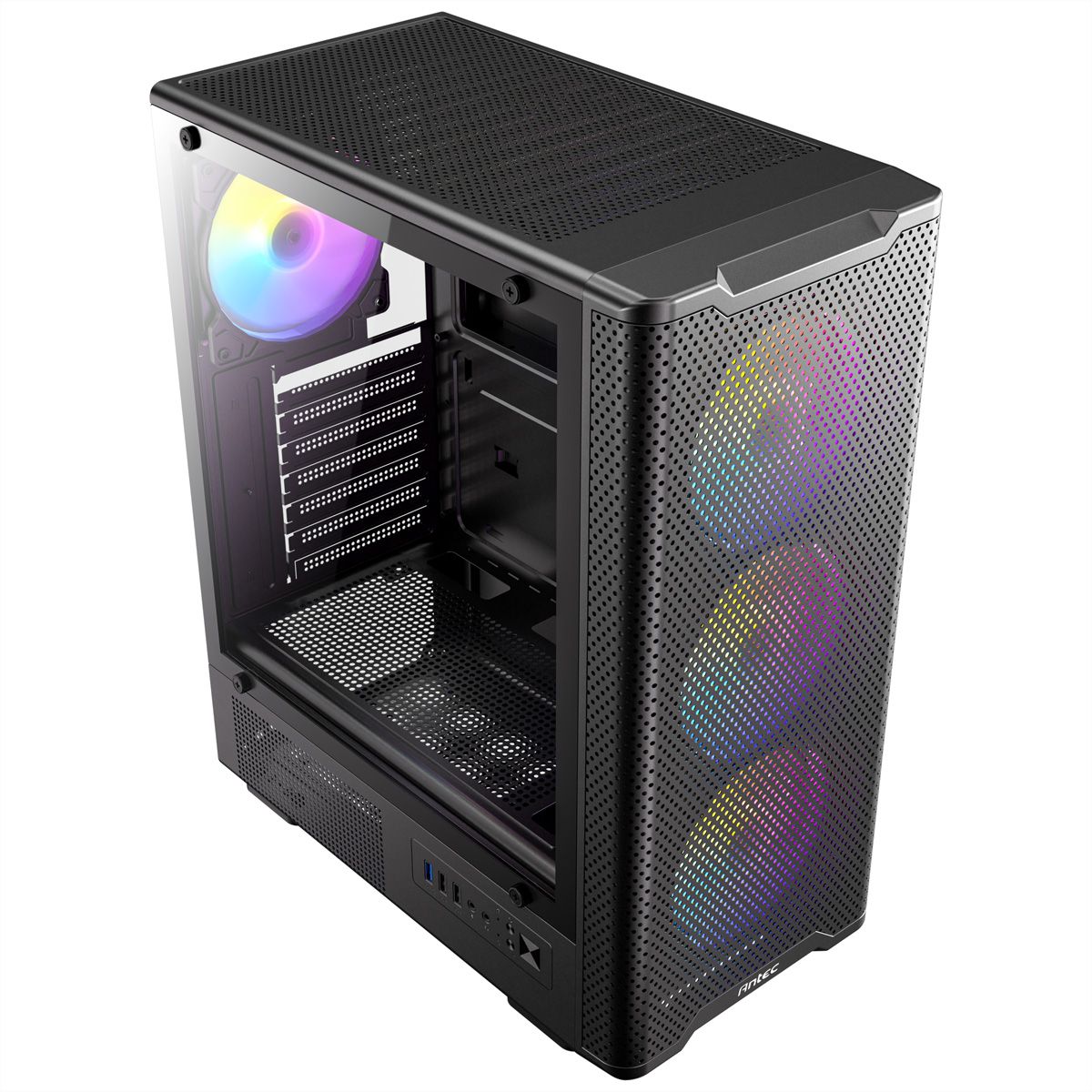 ANTEC VX-310 ARGB ATX, Micro-ATX , ITX Mid Tower Gaming PC Gehäuse, schwarz