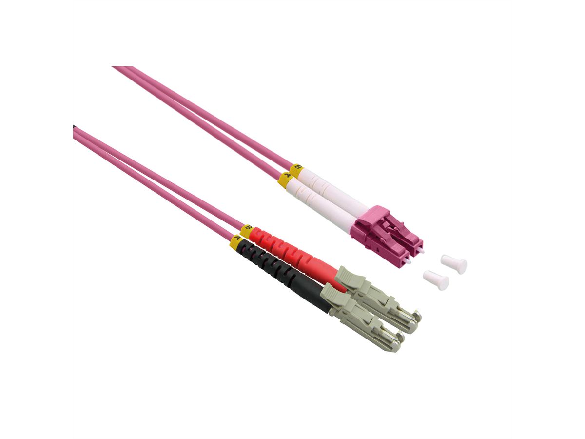 ROLINE FO Jumper Cable 50/125µm OM4, LSH/LC, UPC Polish, LSOH, violet, 3 m
