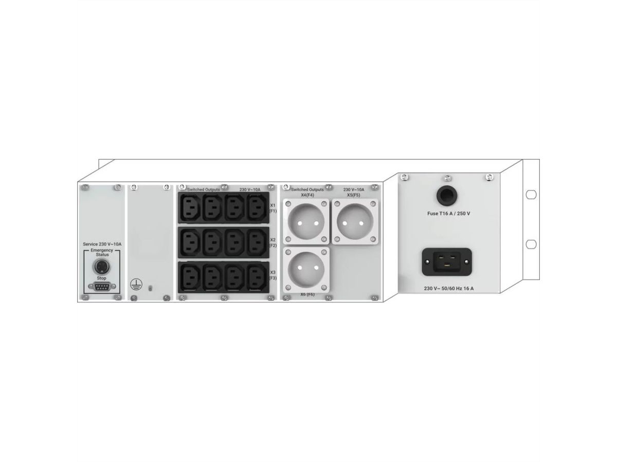SCHROFF Rack Safety Plus, 3 U, 230 V AC, C20, C13/Schuko