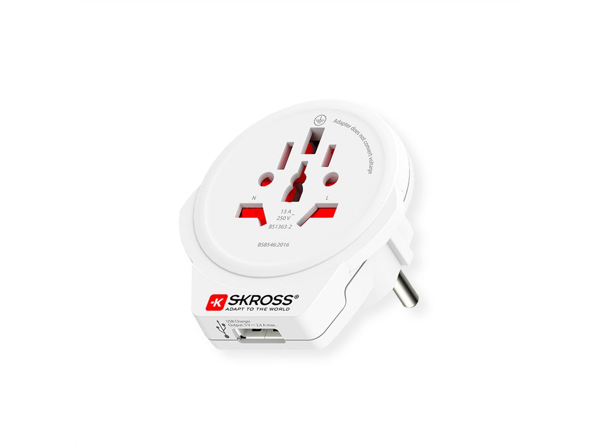 Skross PRO World & USB Universsal Travel Adapter, worldwide