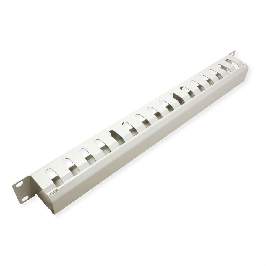 VALUE 19" Frontplaat 1 HE met rangeerkanaal 40 x 40 mm, grijs