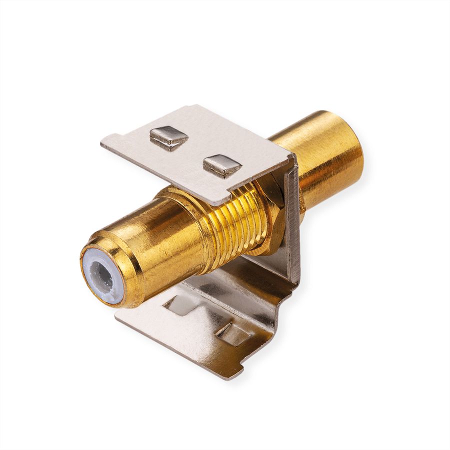 ROLINE RCA keystone-koppeling, Metaal, wit