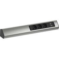BACHMANN CASIA2 3xP40 1xUSB A/C 22W, 2,0m AEH, Edelstahl-Optik, Italia