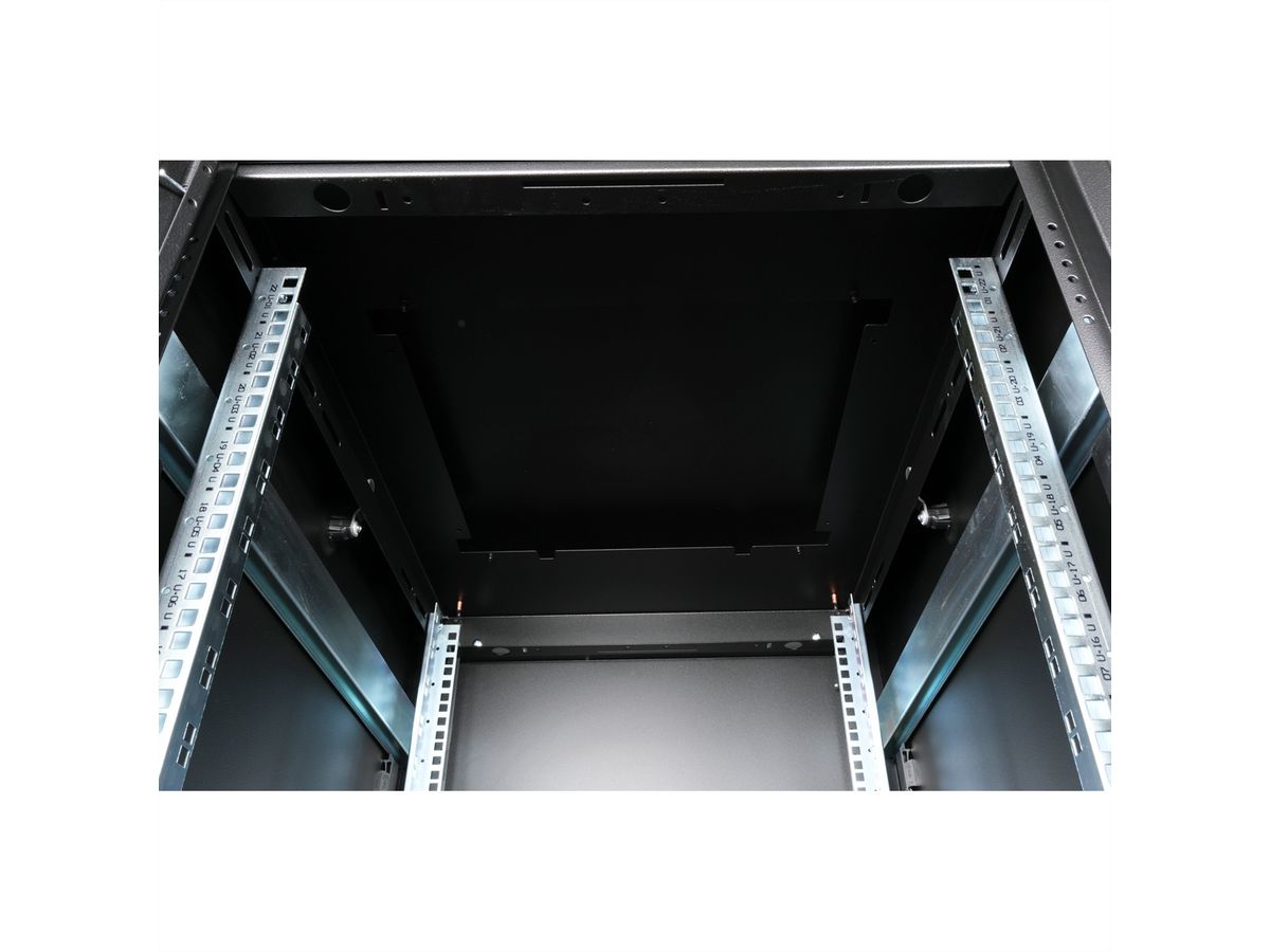 ROLINE 19-inch network cabinet Pro 22 U, 600x800 WxD glass door black