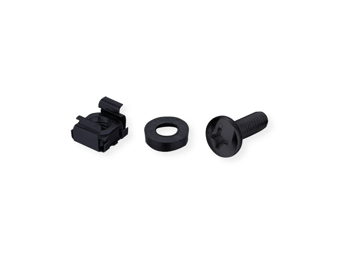 ROLINE mounting material for 19" components, M5, 100x, black