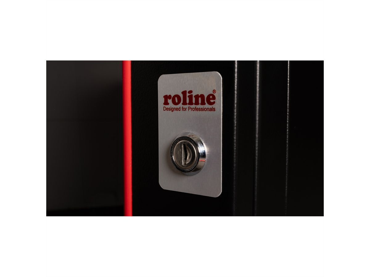 ROLINE 19-inch wandbehuizing Pro 16 U, 600x600 BxD tweedelig draaibaar zwart