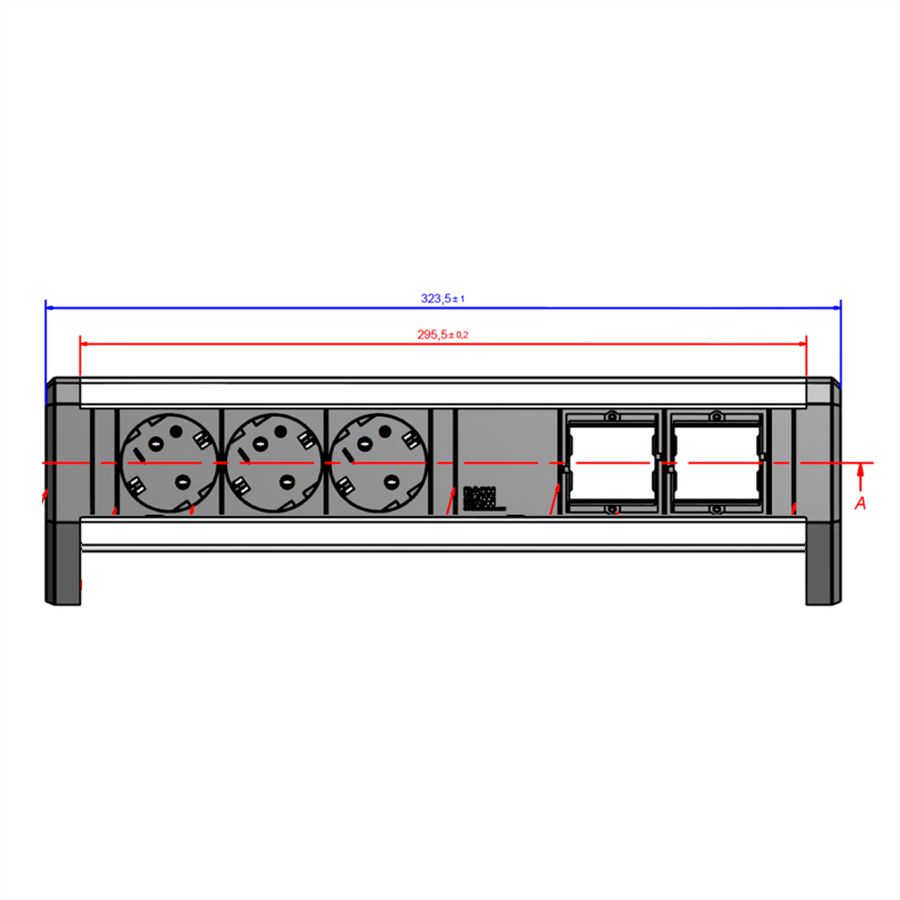 BACHMANN DESK 3x earthing contact 2x ABD GST18