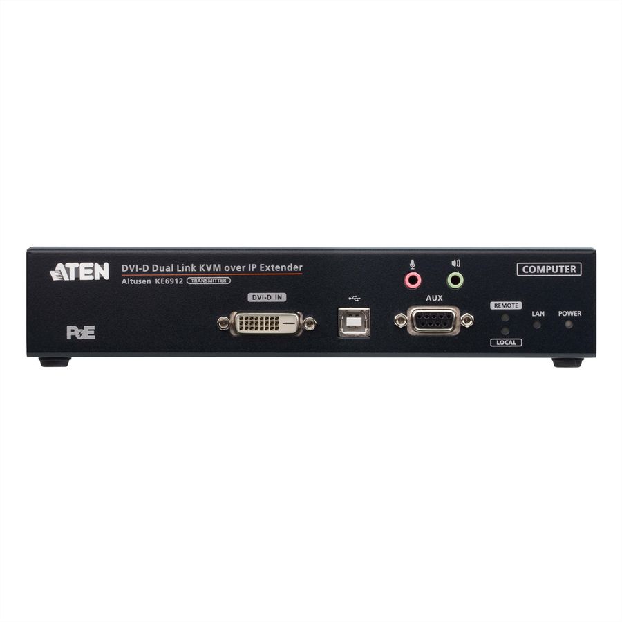ATEN KE6912T DVI-D Dual Link KVM Over IP extender met PoE zender