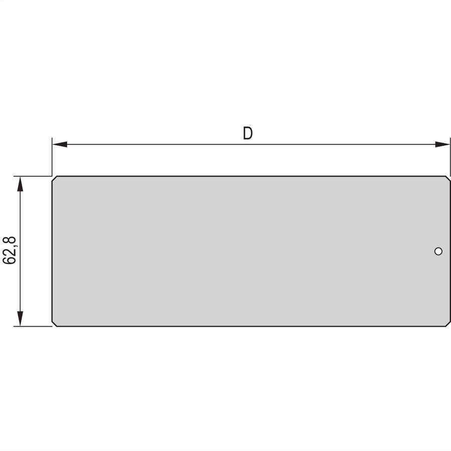 SCHROFF Afdekraam type insteekmodule zijplaat voor hoekprofiel, 3 HE, 227 mm printplaat