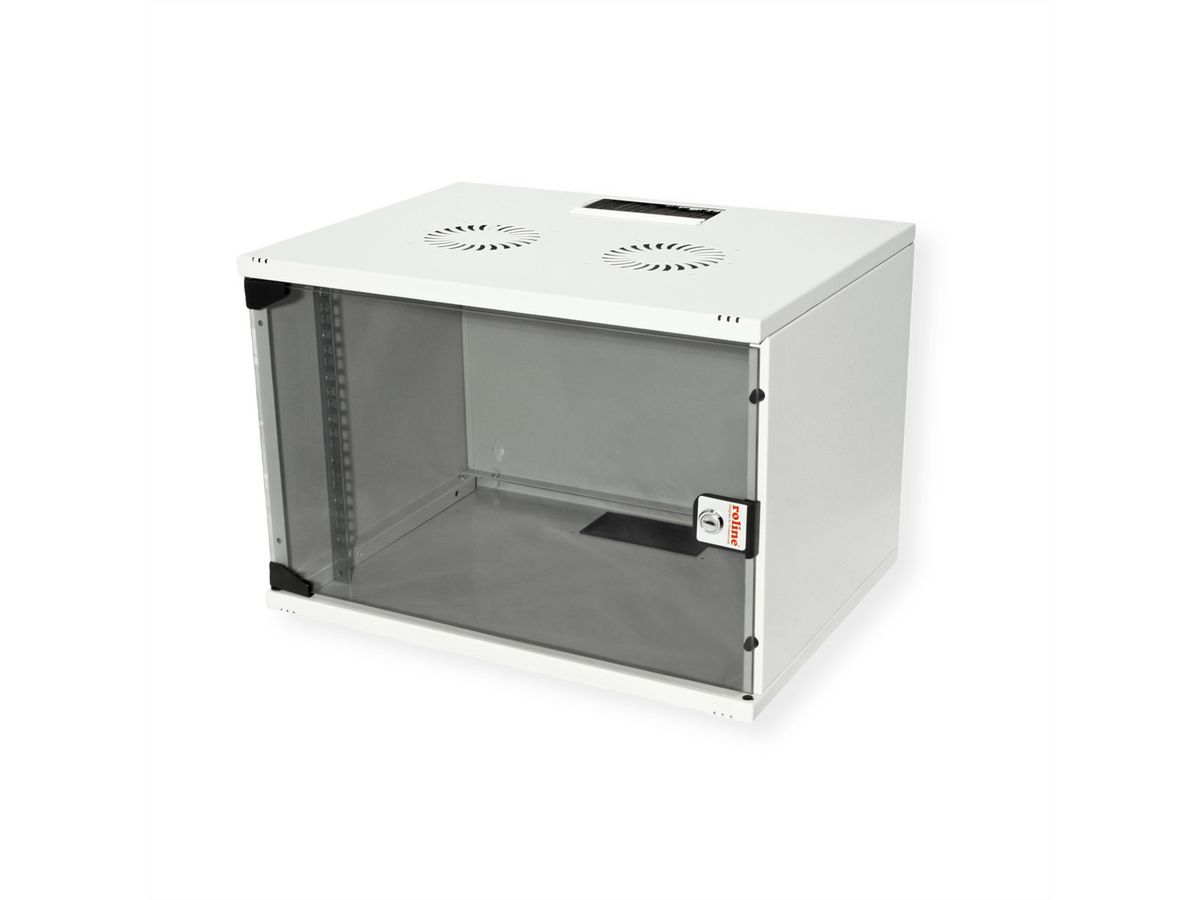 ROLINE 19-inch wandbehuizing Basic 7 U, 540x400 BxD Bouwpakket grijs