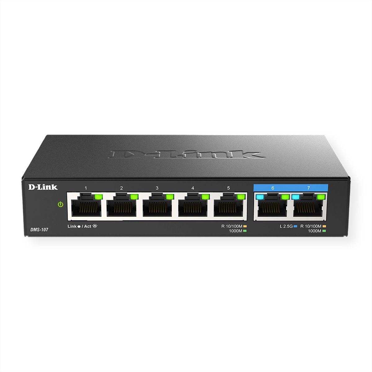 D-Link DMS-107/E 7-poorts switch Multi-Gigabit onbeheerd