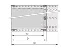 SCHROFF EuropacPRO 19" moduledrager voor moduledrager, draagrail, 3 HE, 235 mm