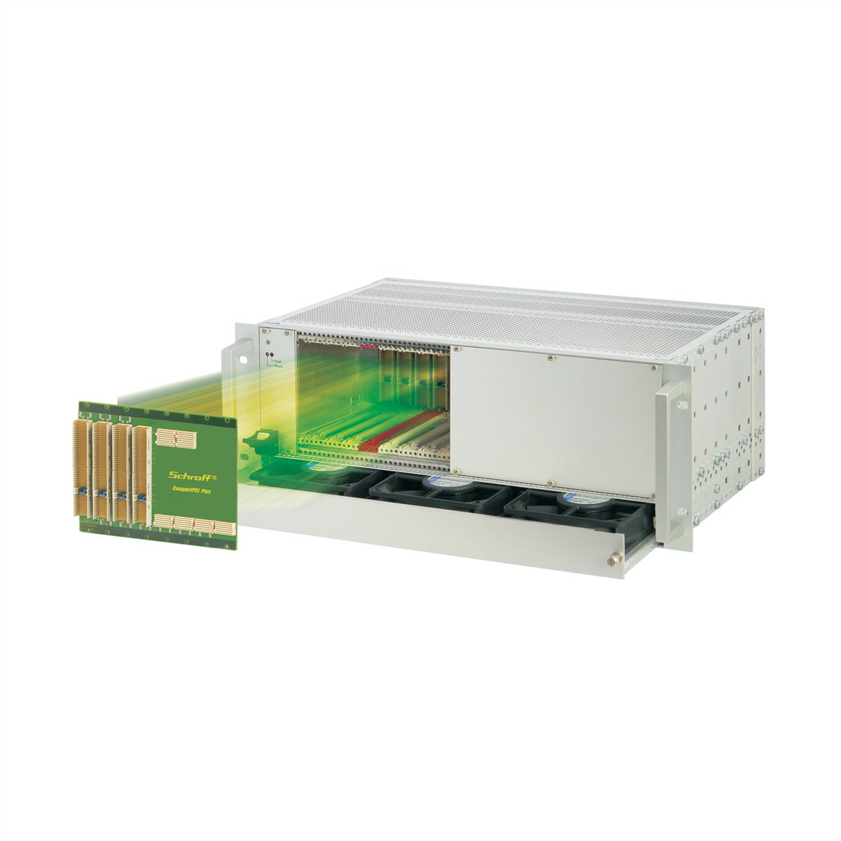 SCHROFF CPCI PlusIO-systeem, desktop, 4 HE, 8 sleuven, 44 HP