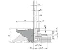 SCHROFF Inserter/Extractor handgreep type IEL, zwarte hendel, grijze knop, top, 10 stuks