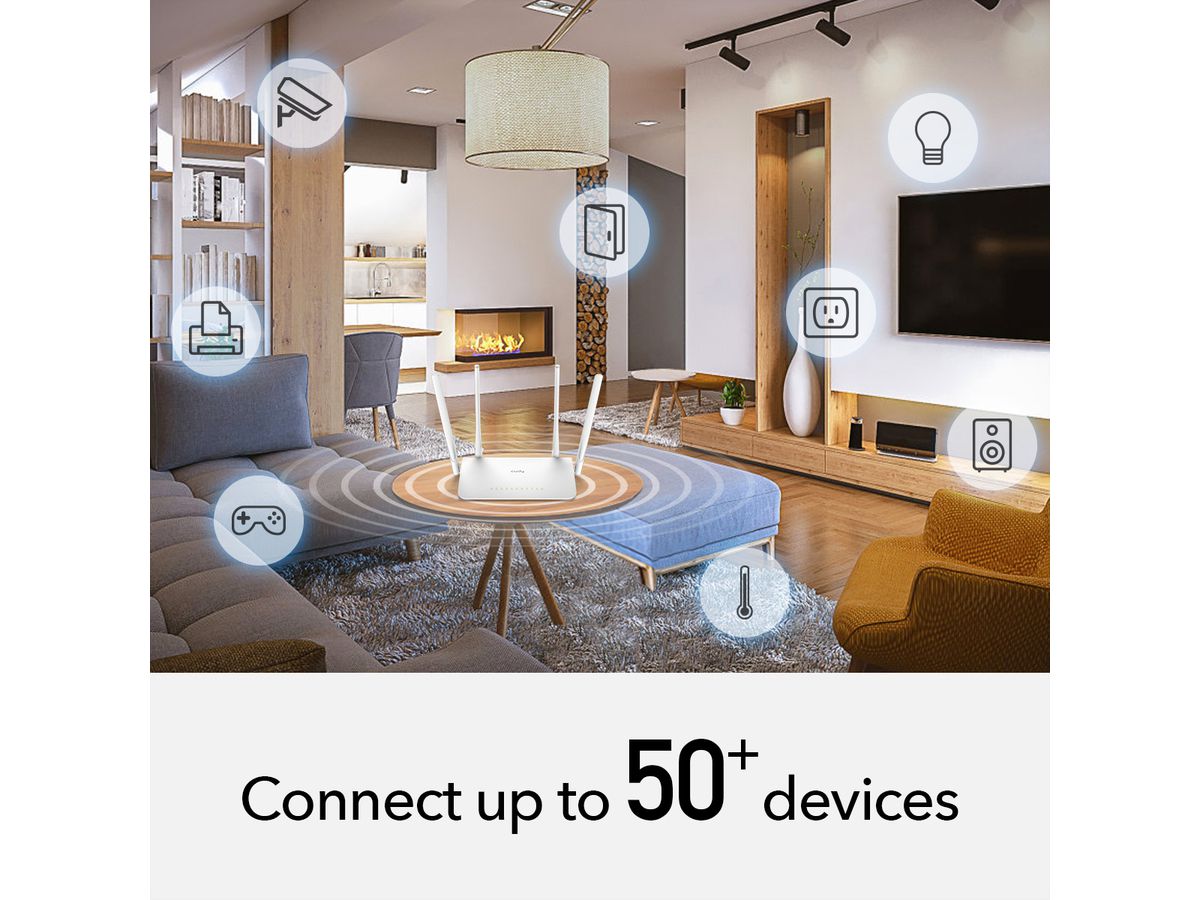 CUDY WR1300 AC1200 Wi-Fi Mesh Router Gigabit