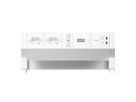 BACHMANN DESK2 white 2xCH 90°, 1x USB C/C 45W L=0.2m RAL9010