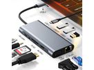 VALUE Dockingstation Type C, 1x HDMI 4K30, 1x VGA 1080p, 1x Gigabit Ethernet, 3x USB 3.2 Gen1 (A), 1x USB 2.0 (C), 1x SD/TF, 1x Audio, 1x Type C PD (Power Delivery)
