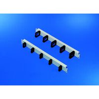 SCHROFF 19" front panel with plastic cable grommets - FRTPL.1U M.KABELOESEN 38X25