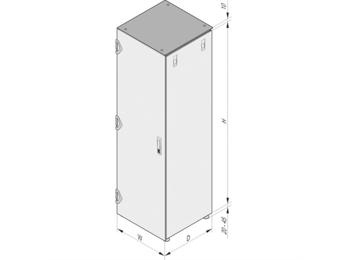 SCHROFF Varistar IP 55 kast met gladde voordeur