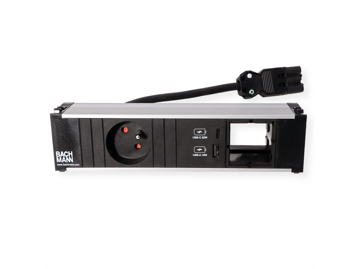BACHMANN CONI 1xUTE 1xUSB A/C 22W 1xCM 0.2m GST18