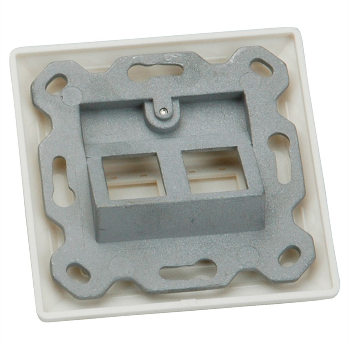 ROLINE Flush Mount Wall Oulet for Keystones, 2-port