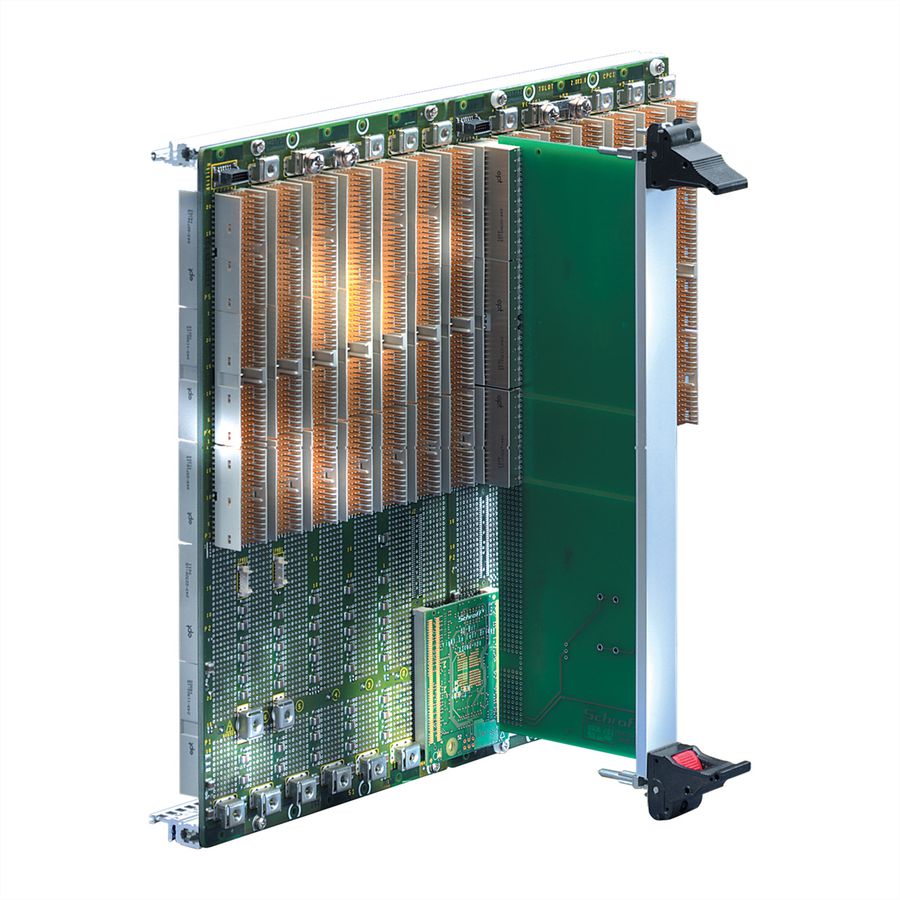 SCHROFF CPCI secundaire backplane, 3 HE, 4 sleuven, 32-bit, 5 V VI/O, systeemsleuf rechts