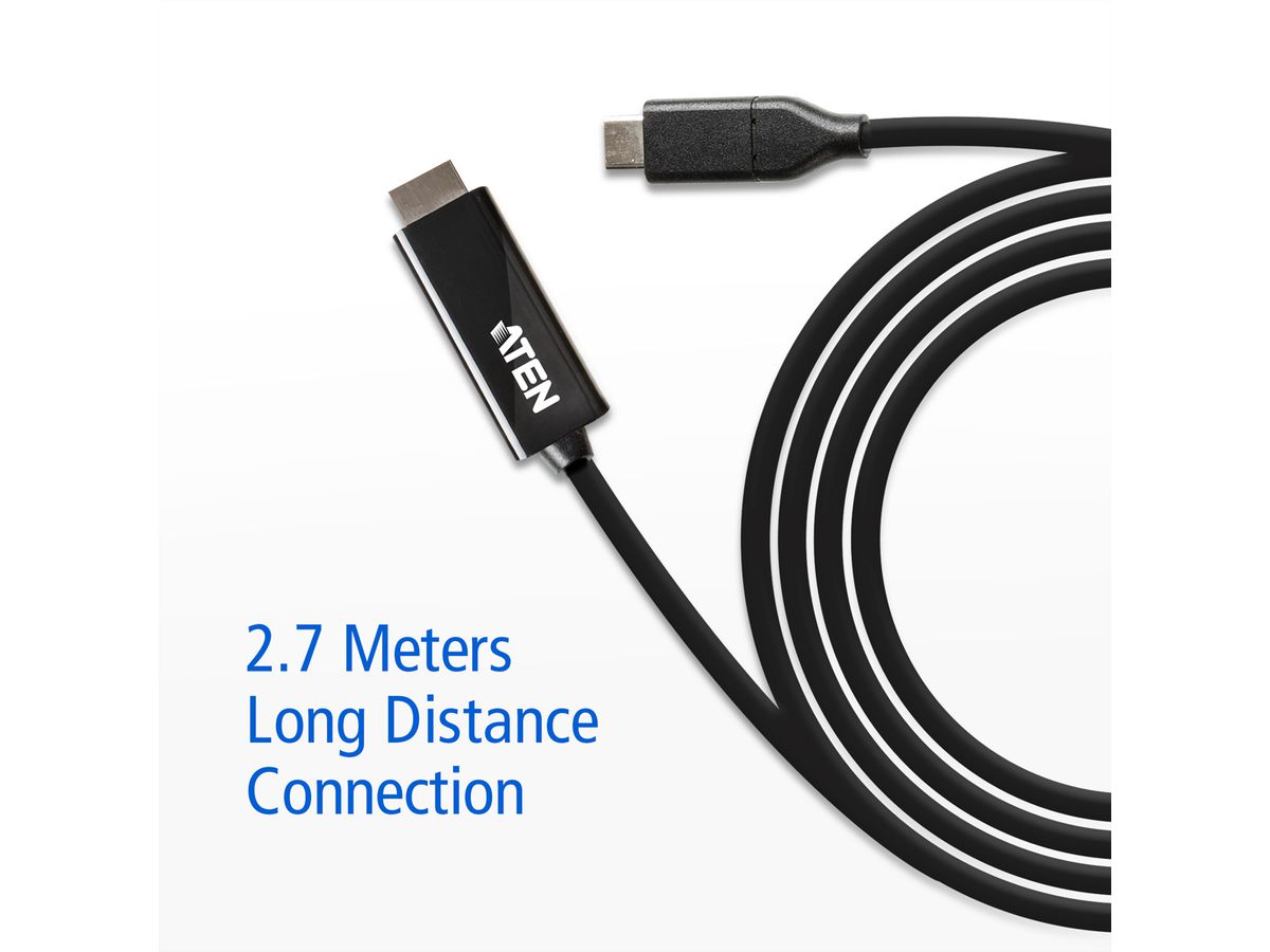 ATEN UC3238 USB-C naar 4K HDMI Kabel , 2,7 m