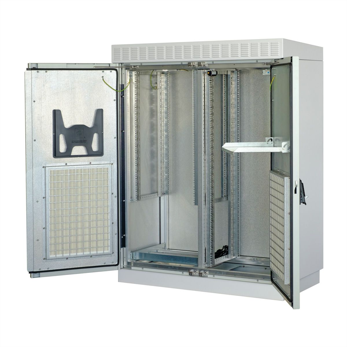 SCHROFF modulaire buitenluchtkast met dubbele deur, ventilator, 1530H 29 U, 1300W 630D
