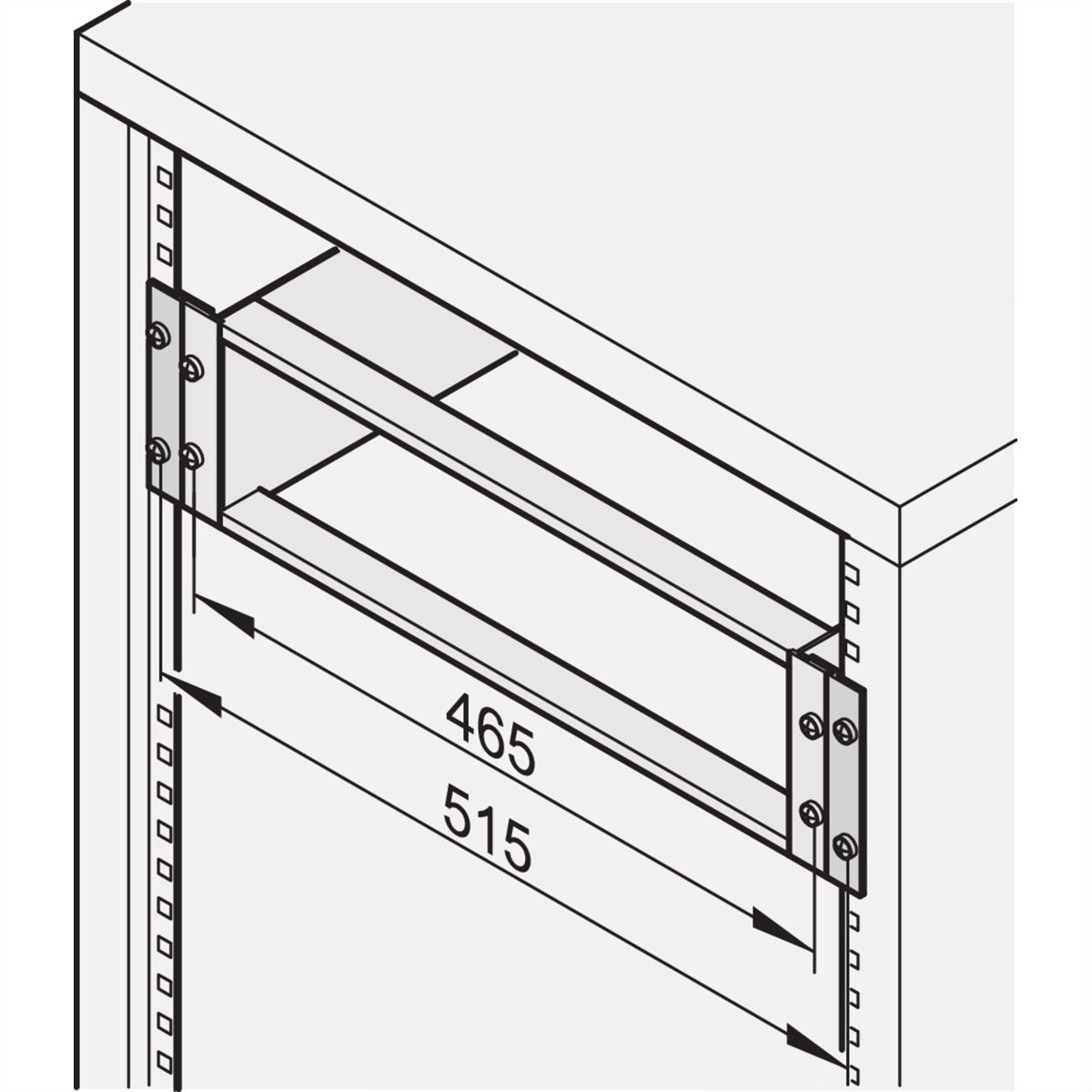 SCHROFF Etsirack 19" naar 21" Adapterkit, 3 HE