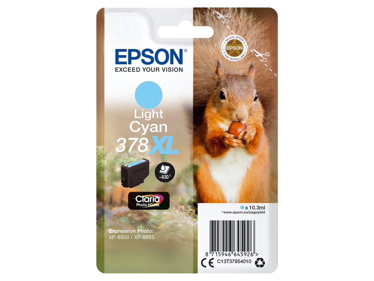 Epson 378XL inktcartridge Lichtyaan 10,3 ml 830 pagina's
