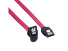 ROLINE Internal SATA 6.0 Gbit/s Cable, angled, with Latch, 1 m