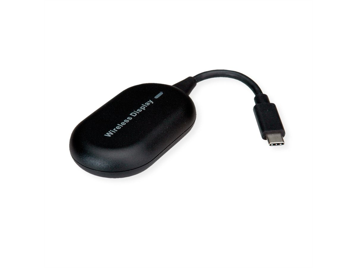 ROLINE Drahtloses P2P-Anzeige-Dongle-Set, Tx+Rx, HDMI, 1080p, 20 m