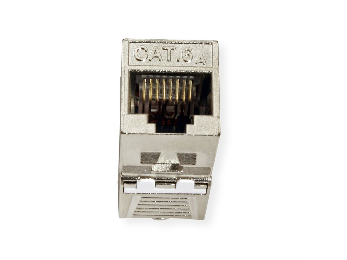 ROLINE Keystone Jack, Cat.6A (Class EA), RJ-45, STP, tool-free, SLIM, silver