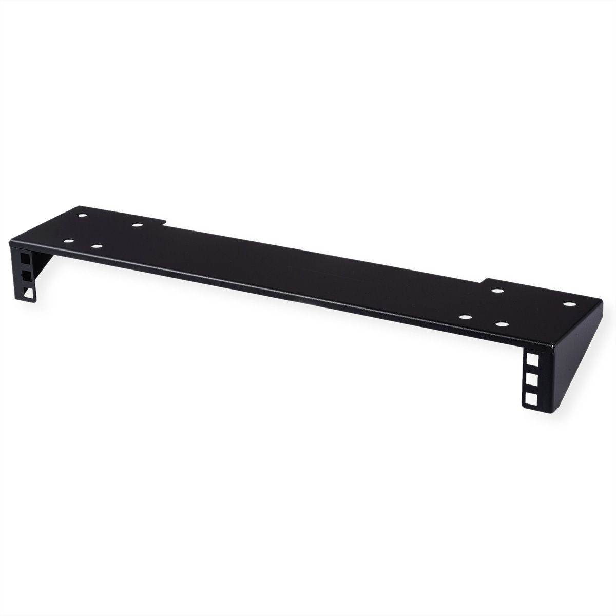19" wand-/ondersteuningsbeugel, 1 HE, zwart