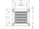 SCHROFF Eurorack 19" Shelf, Stationary, Recessed by 100 mm, 600W 800D