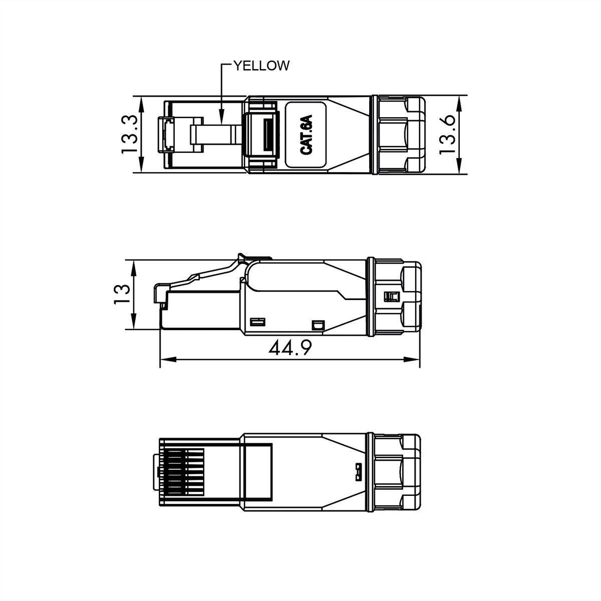 VALUE Field connector RJ-45 Cat.6A (Class EA), STP