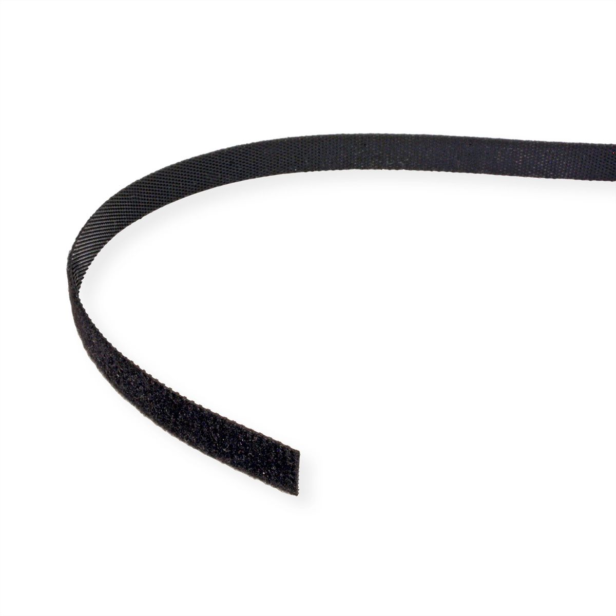 VALUE Klittenband op rol, 10mm, zwart, 25 m