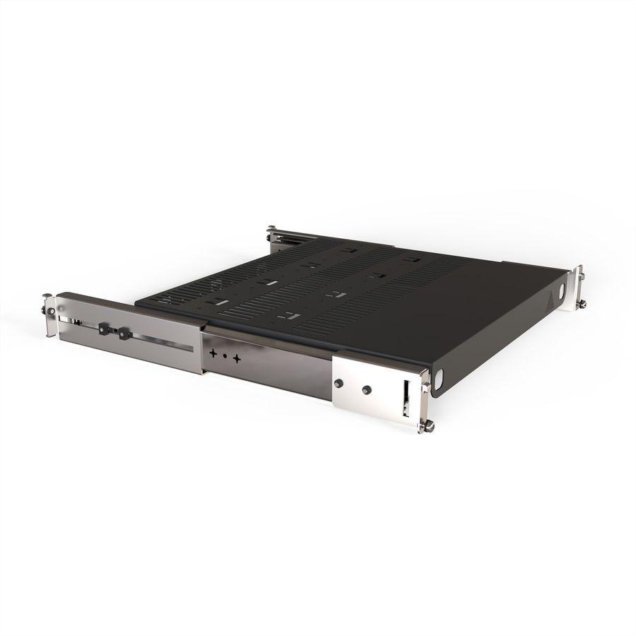 SCHROFF 19" uitschuifbare plank voor Varistar, Novastar, Eurorack, 70 kg, RAL 7021, 553W 600D