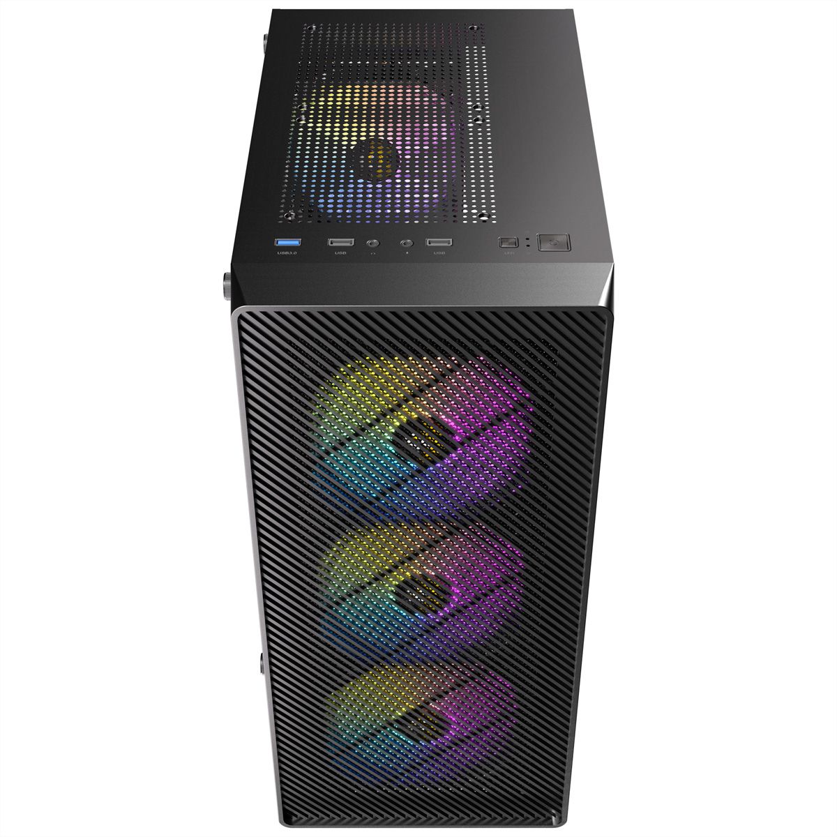 ANTEC AX26 RGB Elite PC case Midi Tower Gaming ATX, black