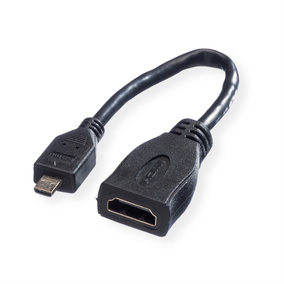 VALUE HDMI High Speed Kabel met Ethernet, HDMI F - Micro HDMI M, 0,15 m