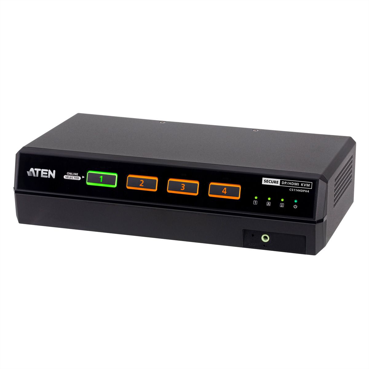 ATEN CS1144DPH4 4-poorts USB 5K DP/HDMI, Universele Secure KVM-switch met twee schermen