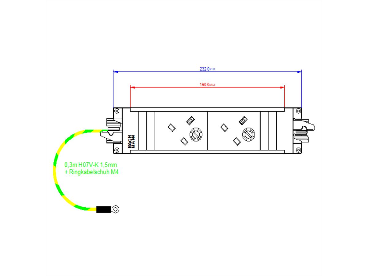 BACHMANN STEPSokkel 2xUK 45° GST18 incl. aarding
