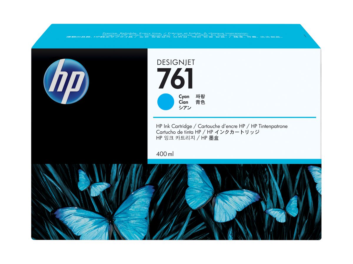 HP 761 cyaan DesignJet inktcartridge, 400 ml