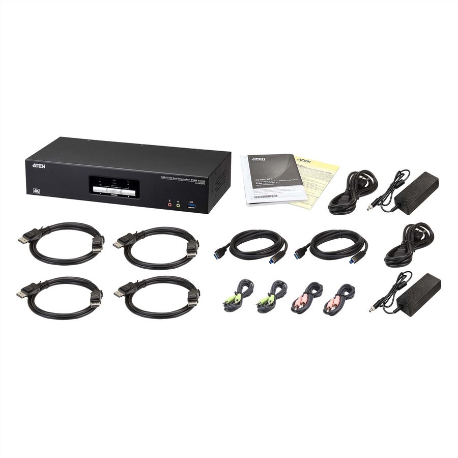 ATEN CS1942ATC 2-Port USB 3.0 4K DisplayPort KVM Switch für ATC Dual View